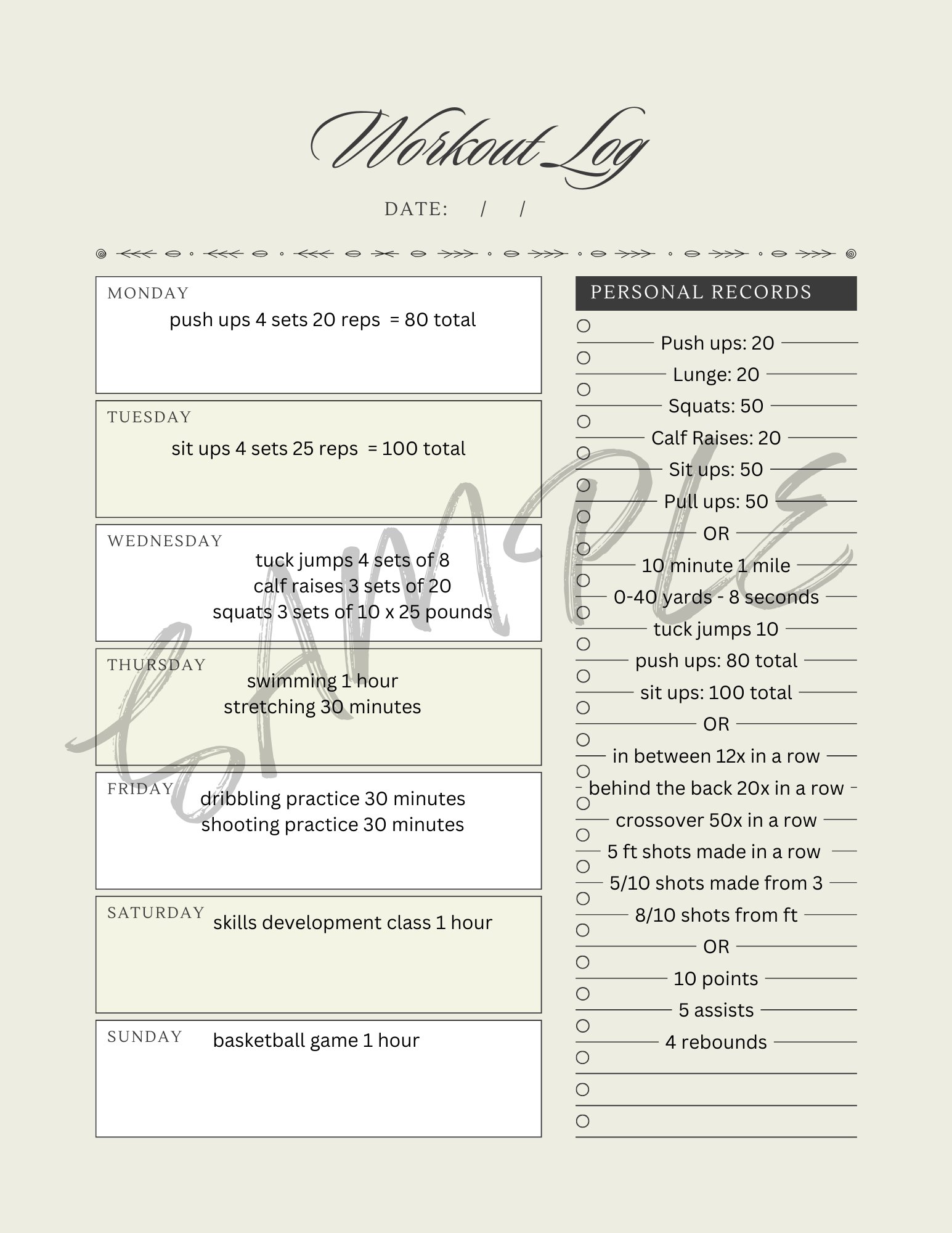 Workout Log product image (1)
