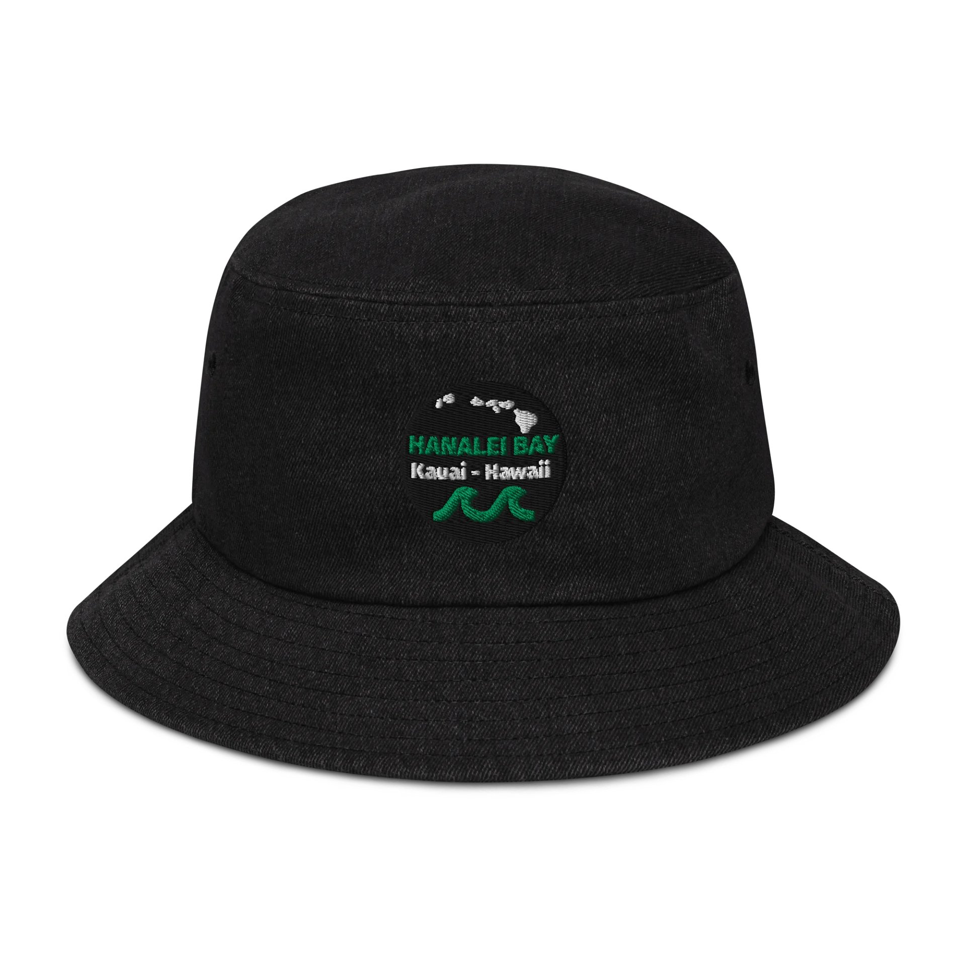 Hanalei Bay Kauai - Green Logo - Capstone Denim Bucket Hat product image (1)