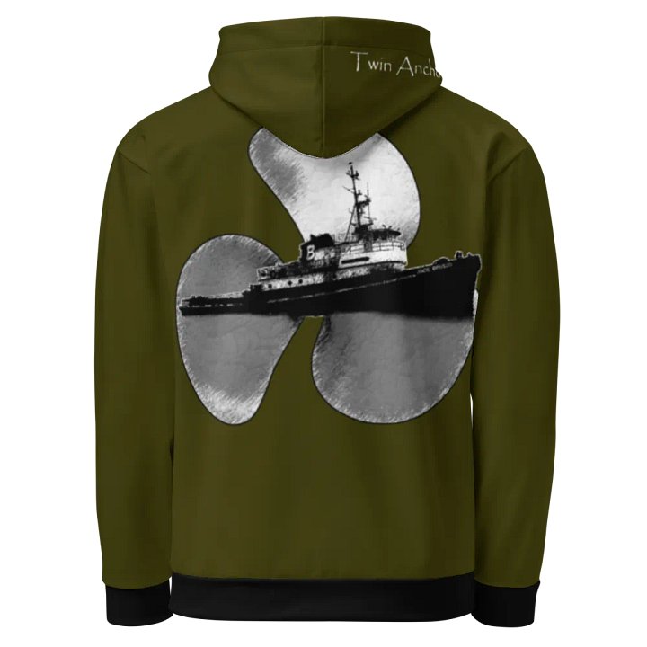 3 Prop & Jack Brusco Tug (Green) – Performance Marine Wear | Twin Anchor Apparel North Current Line product image (1)