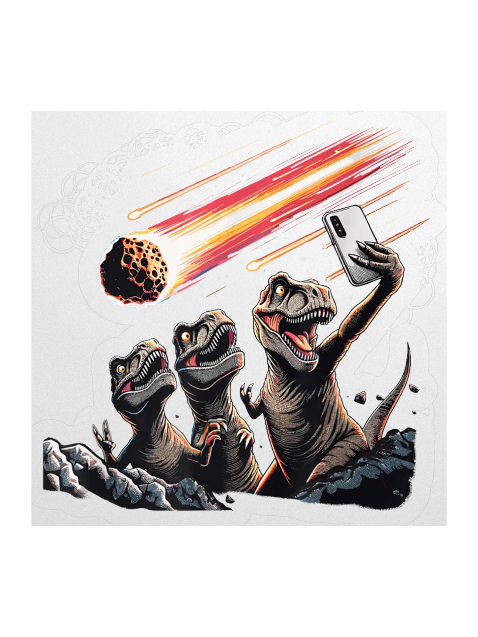 Dinosaur T-Rex Selfie Novelty Sticker product image (1)