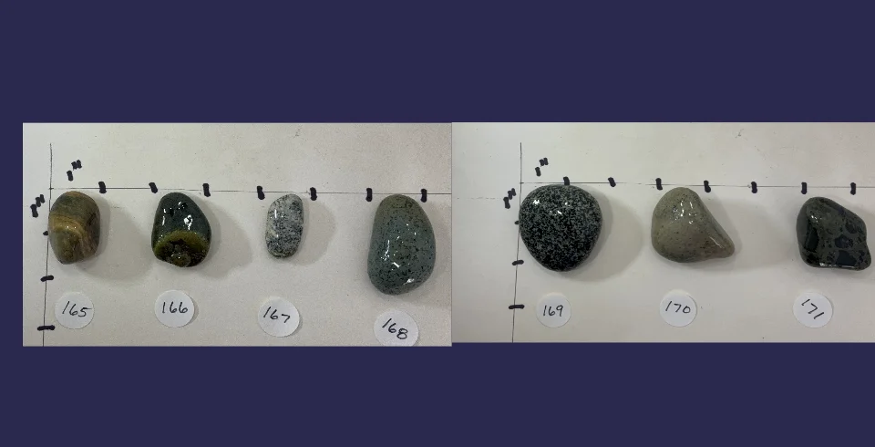 Rock cabinet knobs- Lake Superior yellows/oranges/greens colors -choice of rock product image (6)