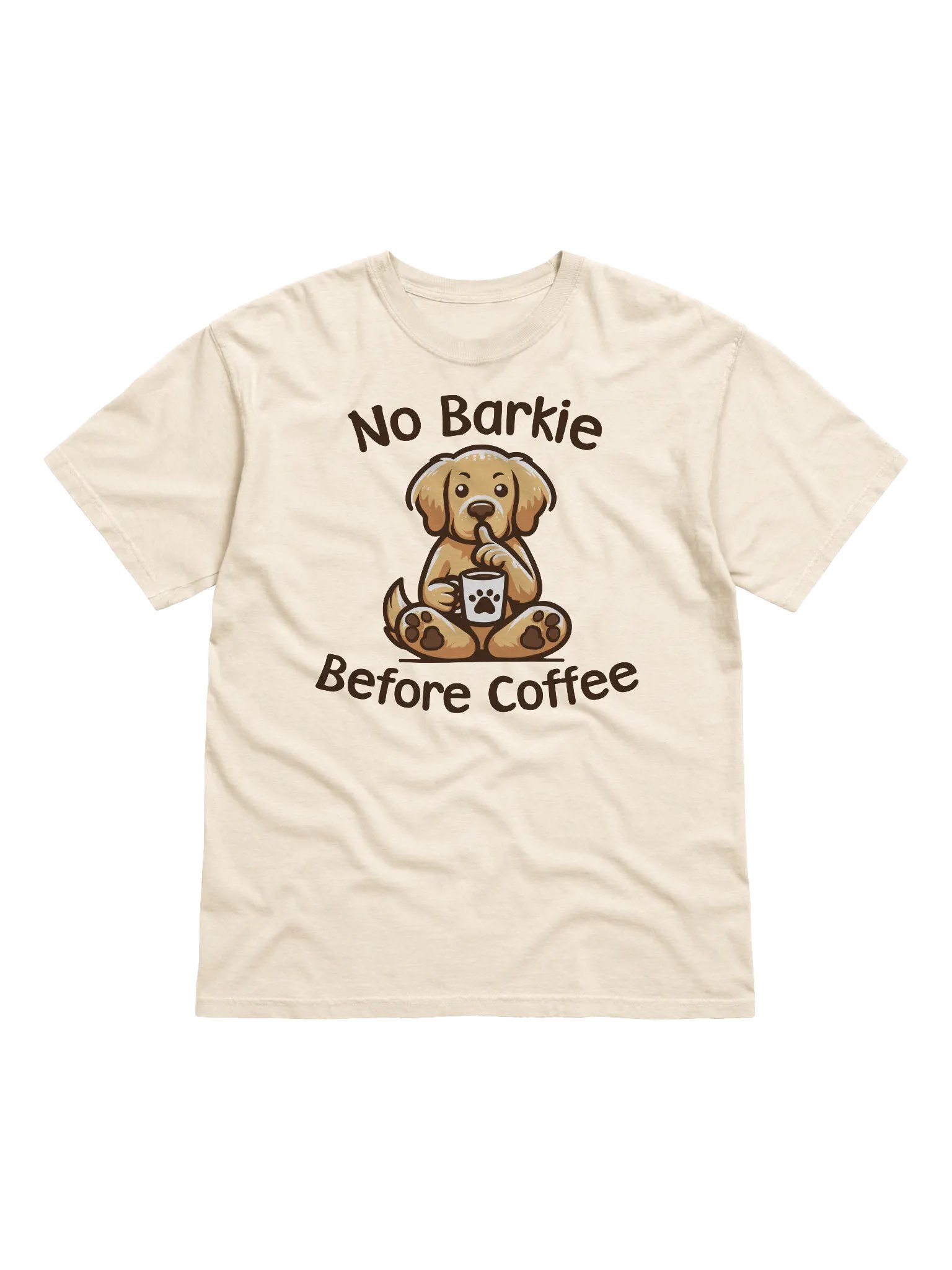 No Barkie Before Coffee Golden Retriever - Tee product image (1)