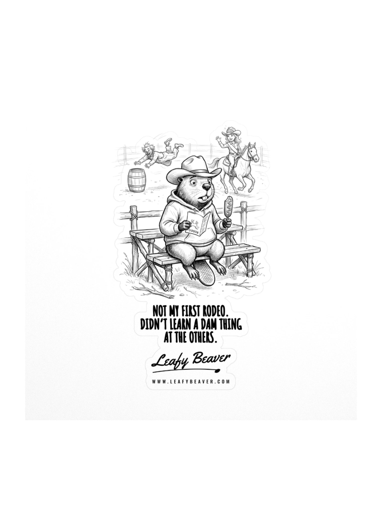 Not My First Rodeo Sticker – Funny Rodeo Laptop Sticker product image (1)
