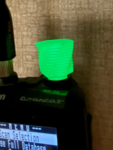 Boy and a Scanner GlowSpiral XL — Glow-in-the-Dark Neon Green Control Knob (Compatible with Uniden® SDS100) product image (2)