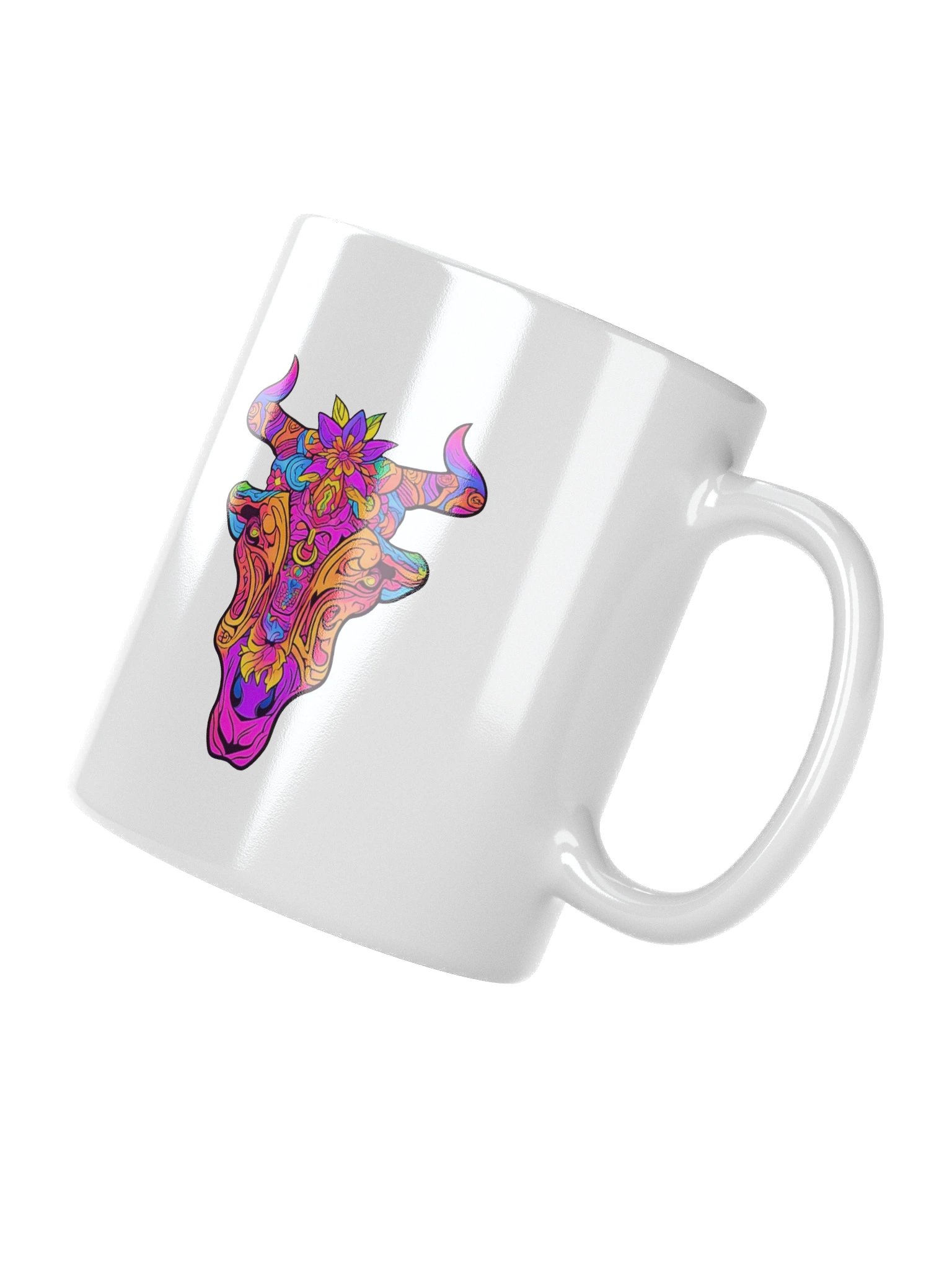 Neon Bull Skull - Coffee Mug product image (3)