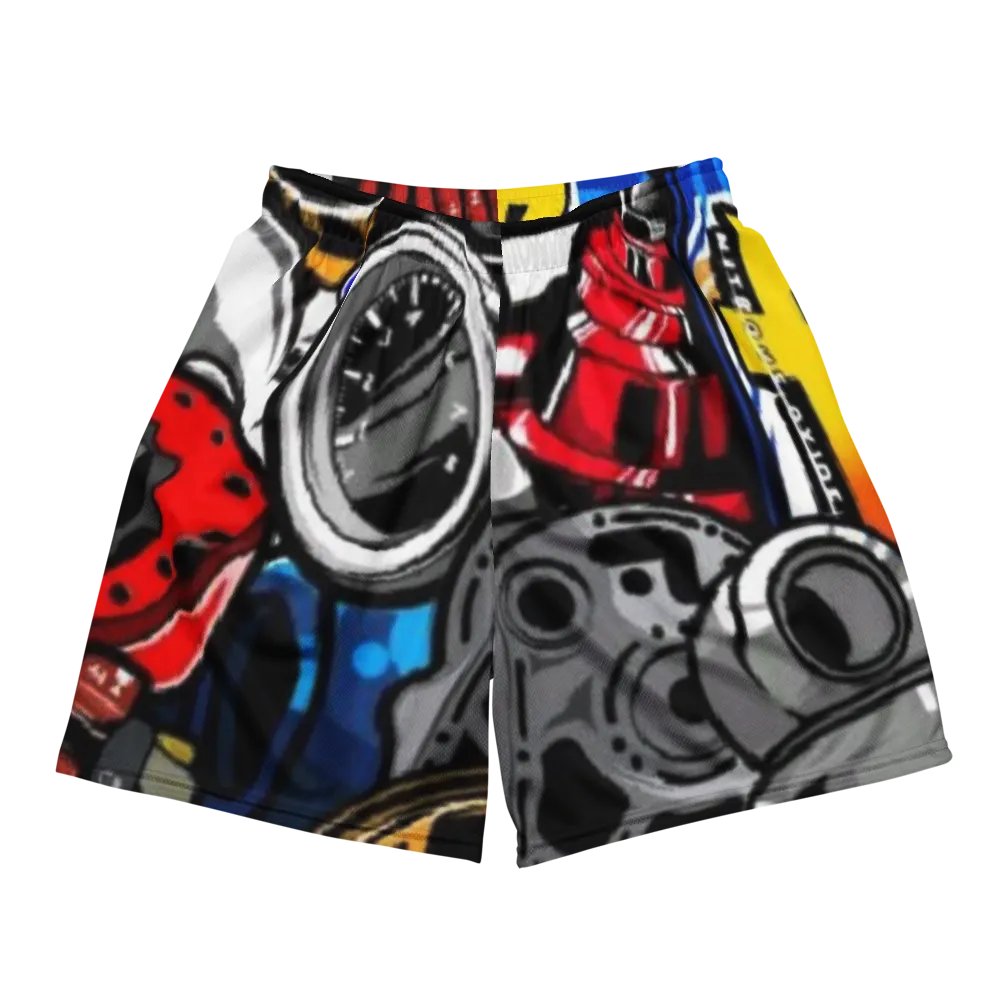 Rev Up Your Style with Car-Inspired Mesh Shorts product image (2)