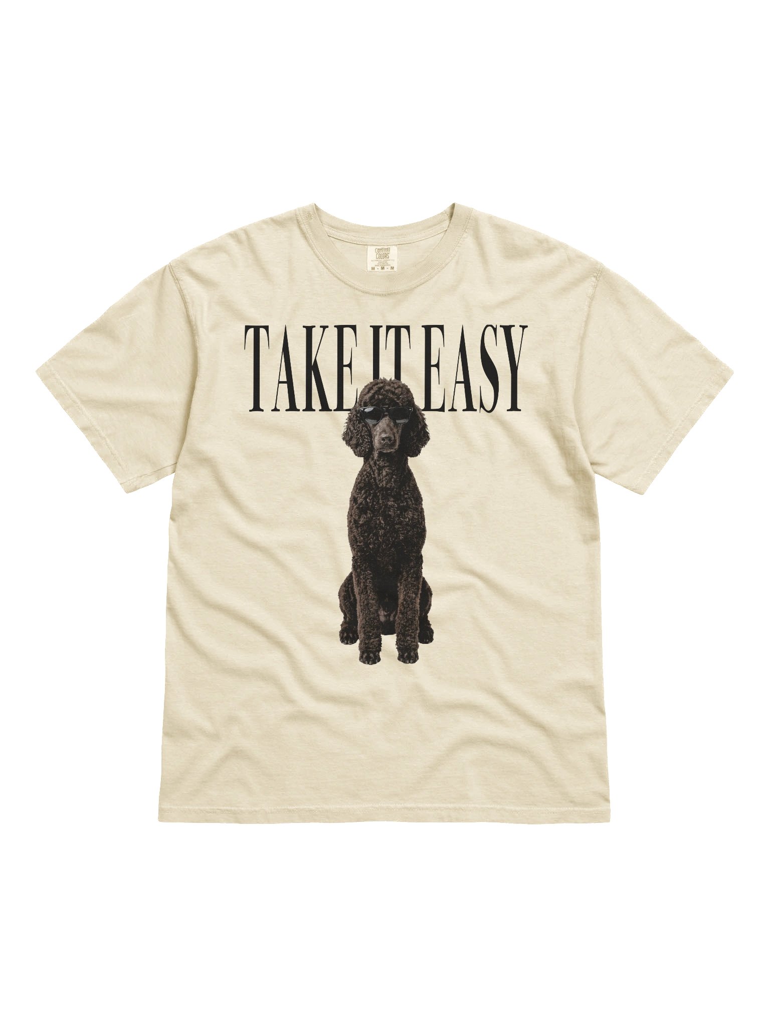 Take It Easy '90s Pop Vintage-Style T-Shirt for Standard Poodle(Chocolate) Owners product image (4)
