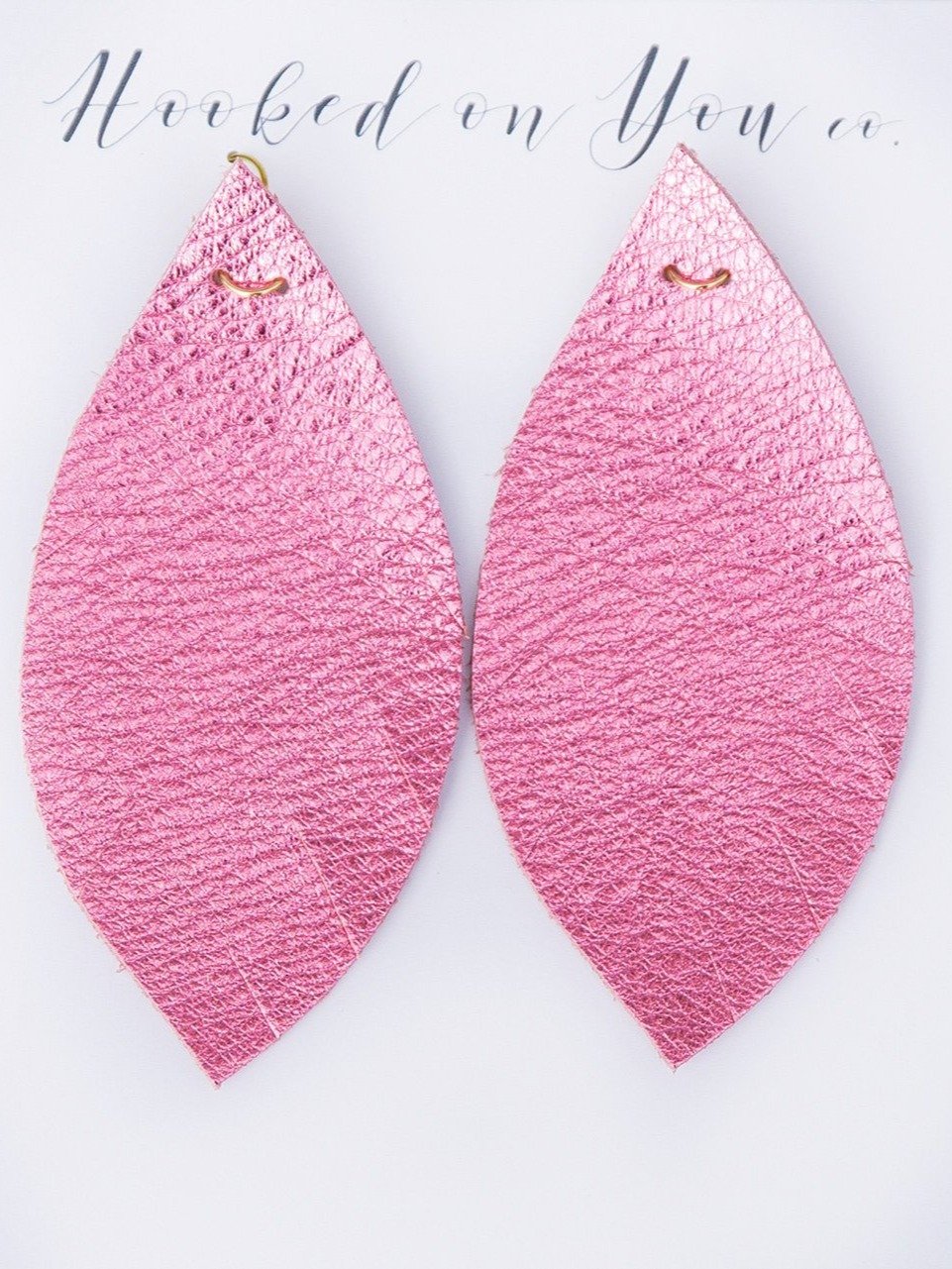 Pink Showstopper Leather Earrings product image (2)