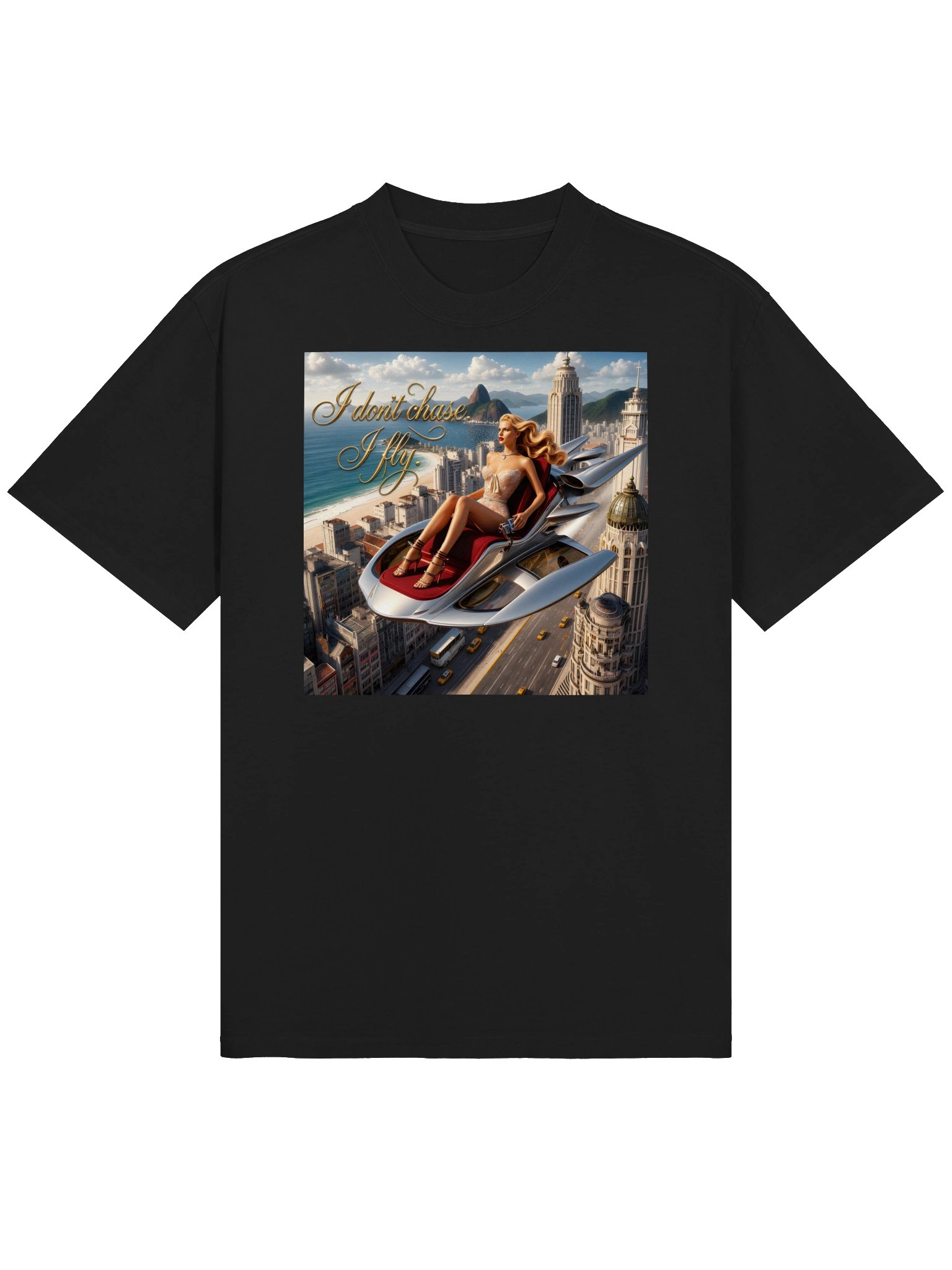 I Don't Chase I Fly Luxury Futuristic T-Shirt - Rio Boss Babe Shirt product image (2)