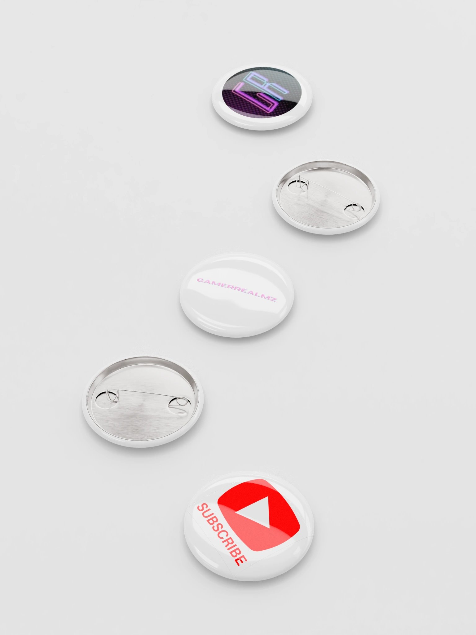 GamerRealmz Pin Buttons (Set of 5) product image (4)