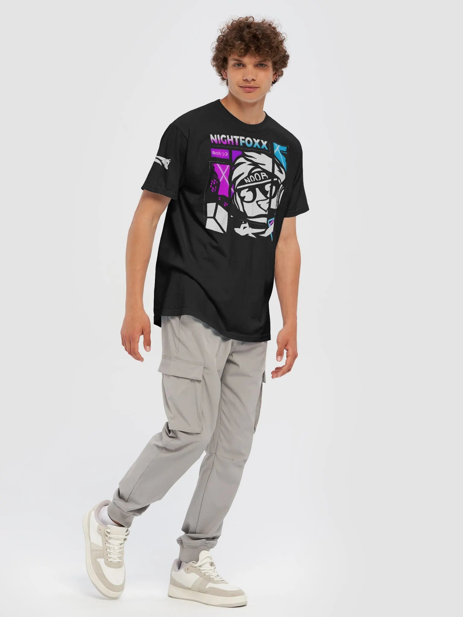 NightFoxx Panel Art Tee Black product image (19)