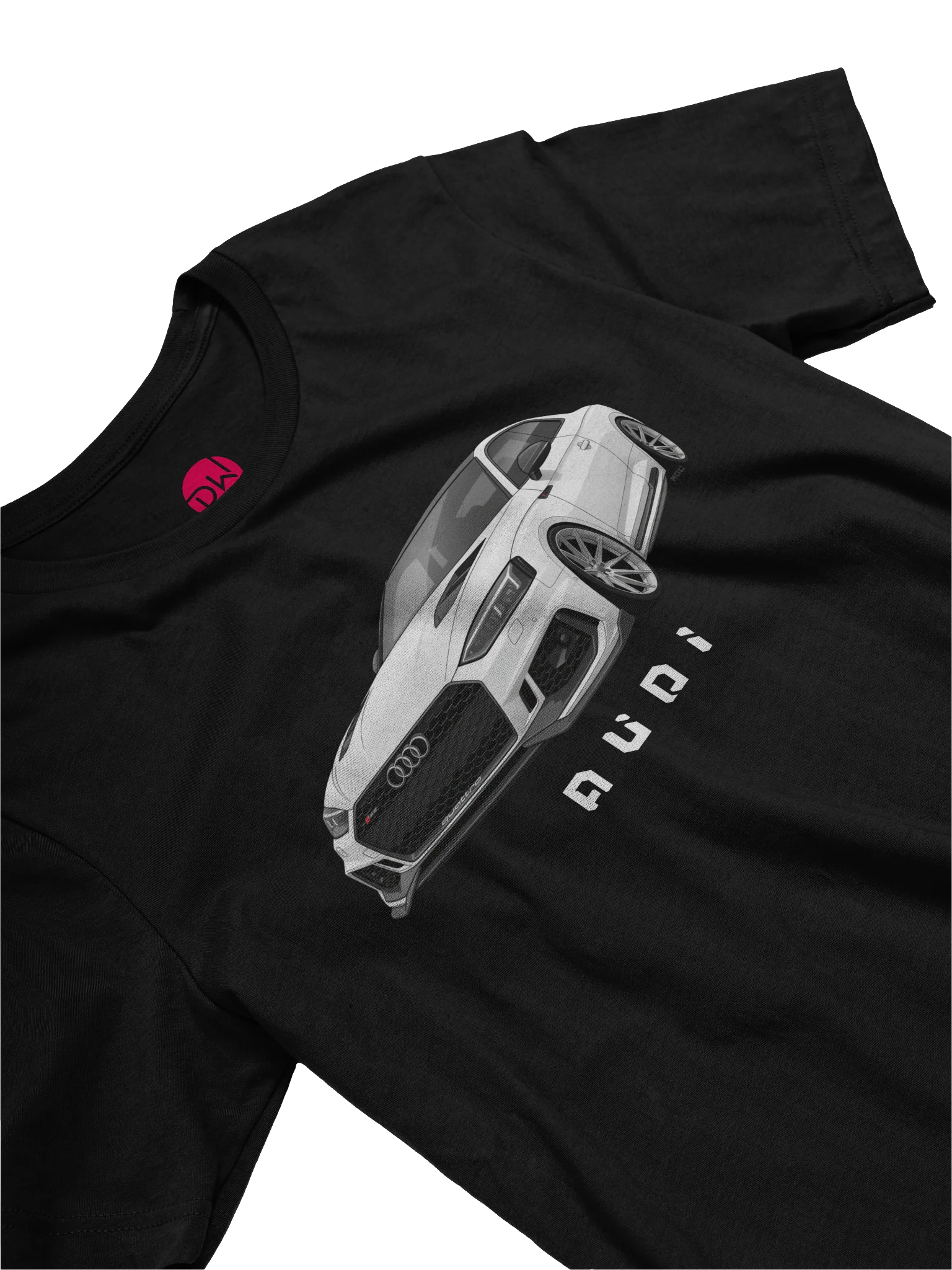 White Audi RS5 Shirt (Retro, Sketch, Silhouette) product image (20)