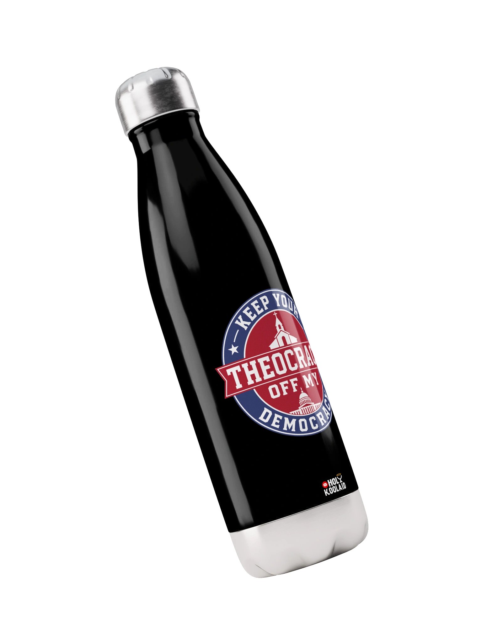 Keep Your Theocracy Off My Democracy - Stainless Steel Water Bottle product image (3)