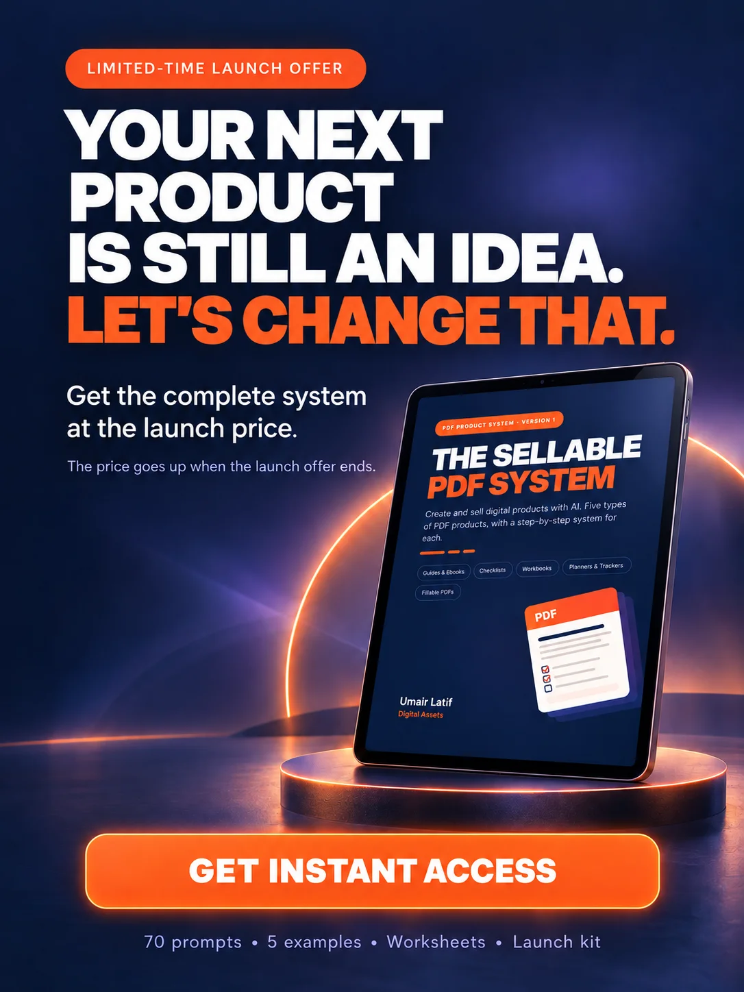 How to Create & Sell Digital Products with AI | Complete Sellable PDF System product image (5)