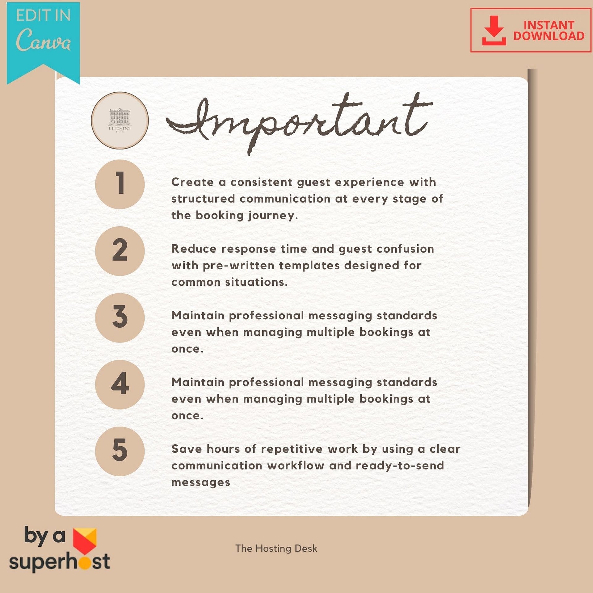 Guest communication workflow | Automated Guest Messaging Templates product image (3)