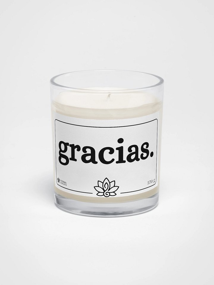 Vela de cera de soja "gracias." product image (1)