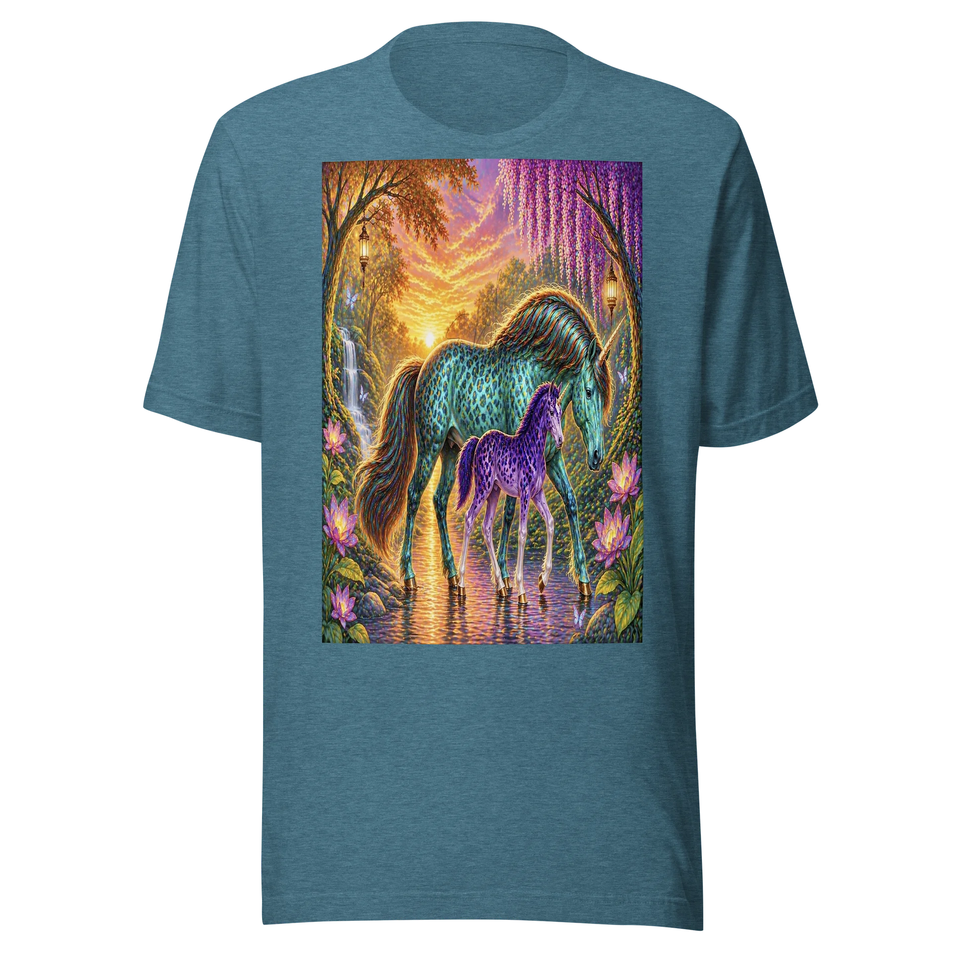 Teal Leopard Print Unicorns product image (1)