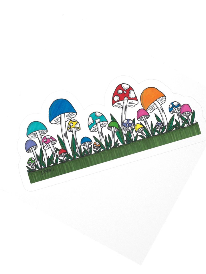 Happy Mushrooms Sticker product image (2)