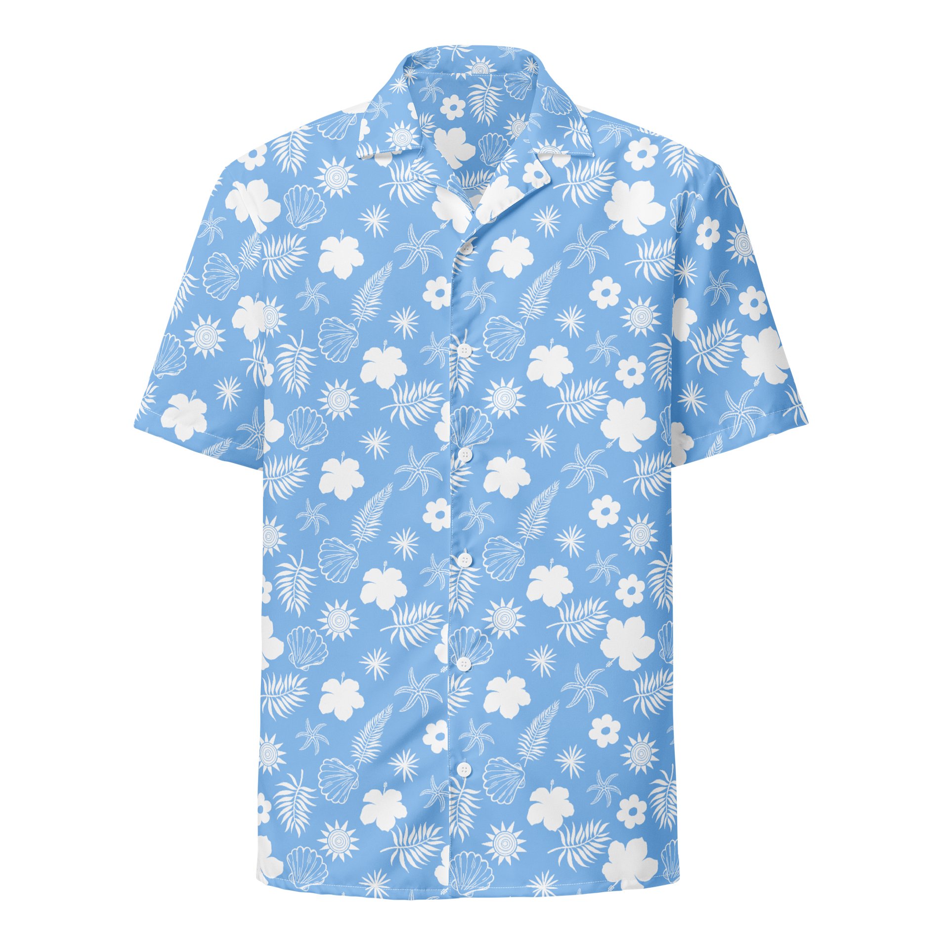 Minimalist Tropical Floral Bloom Hawaiian Shirt product image (1)