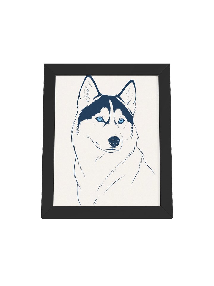 Blue-Eyed Husky Framed Matte Poster product image (1)