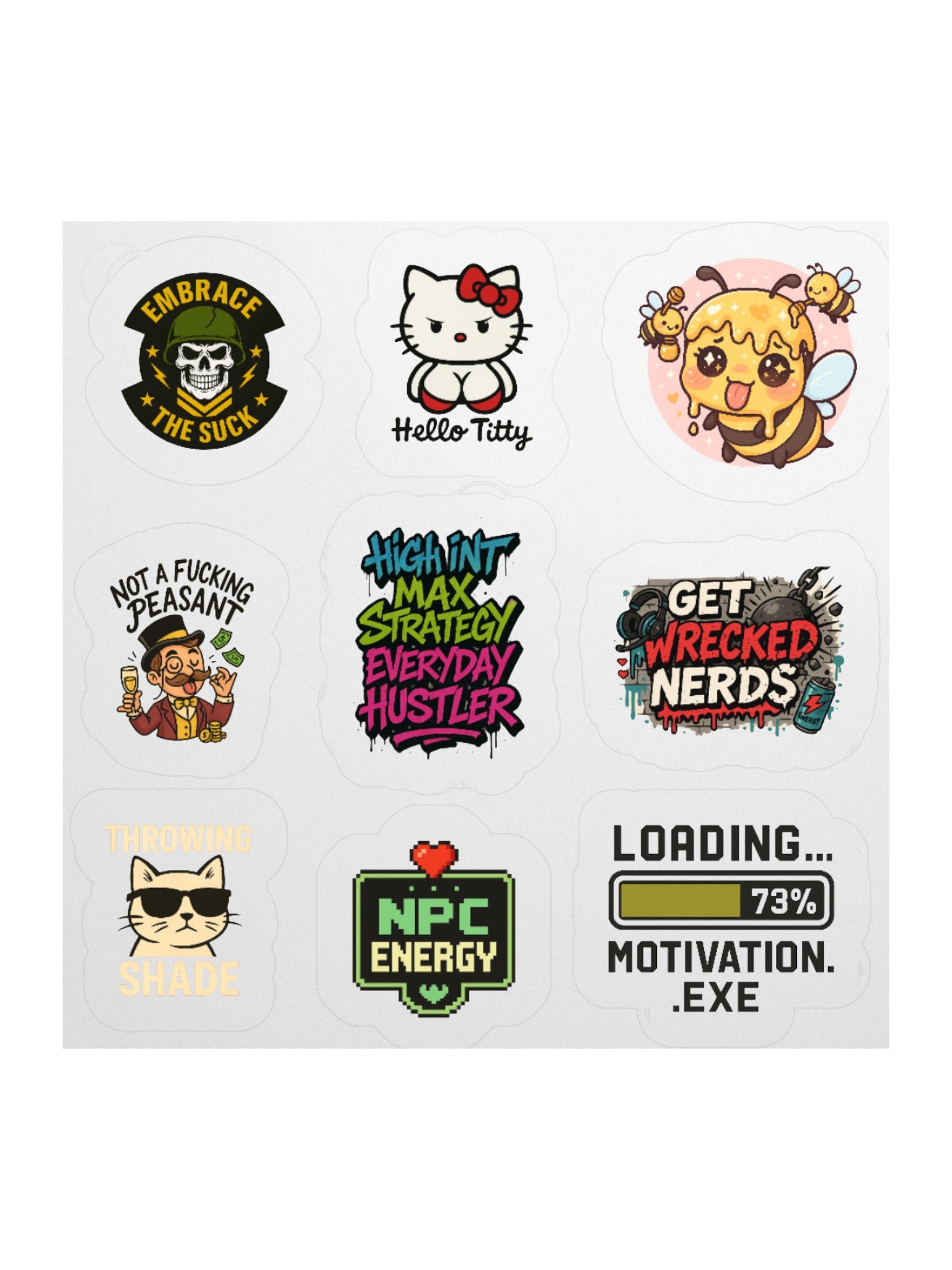Gamer & Nerd Sticker Pack | Funny Meme, Geek, and Trophy Hunter Decals product image (1)