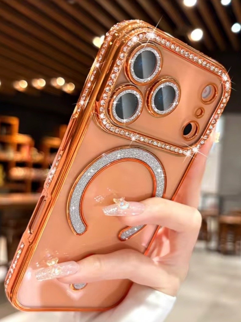 17 Pro Max Glitter Diamond Rhinestone Case – Luxury Bling Magnetic Case with MagSafe product image (2)