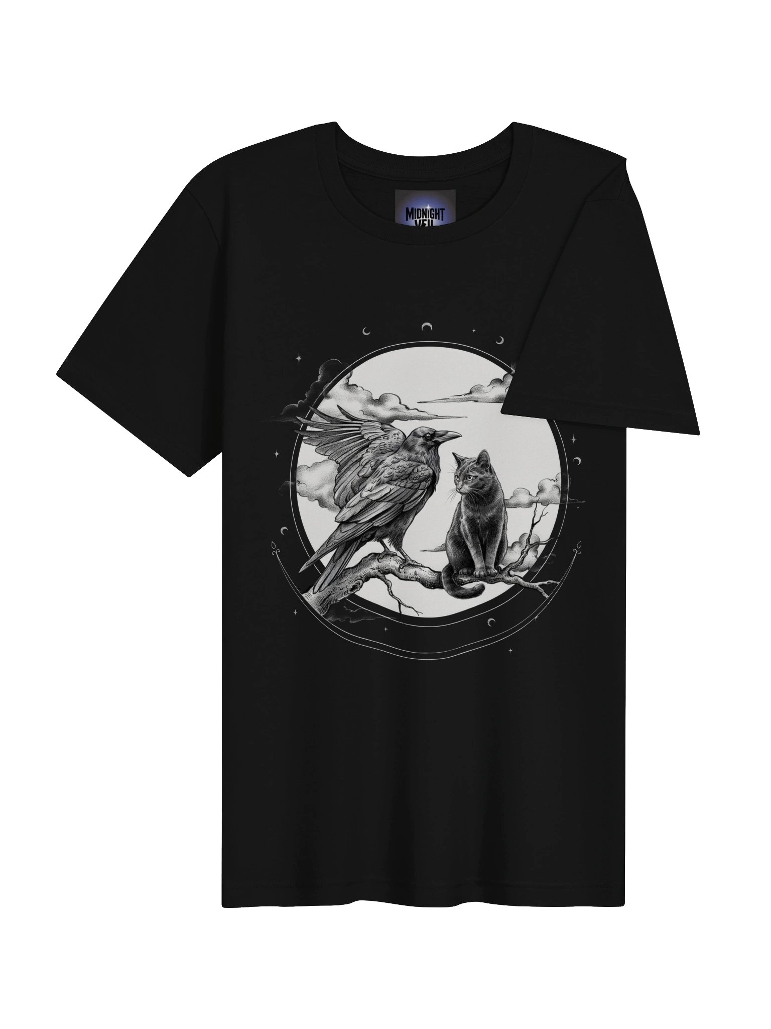 Moonlit Cat & Bird Circle Tee product image (40)