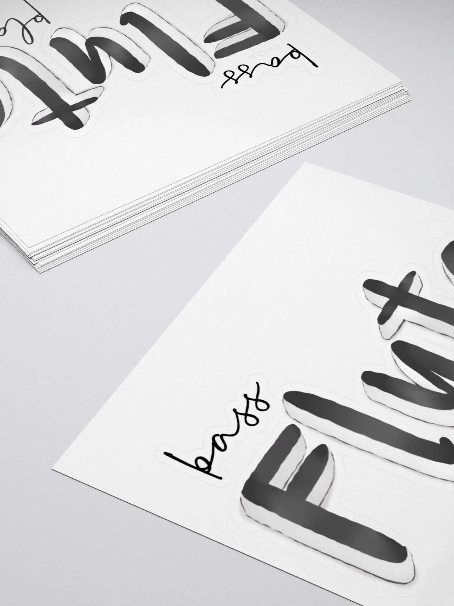 3D Bass Flute Player Typography Sticker product image (4)