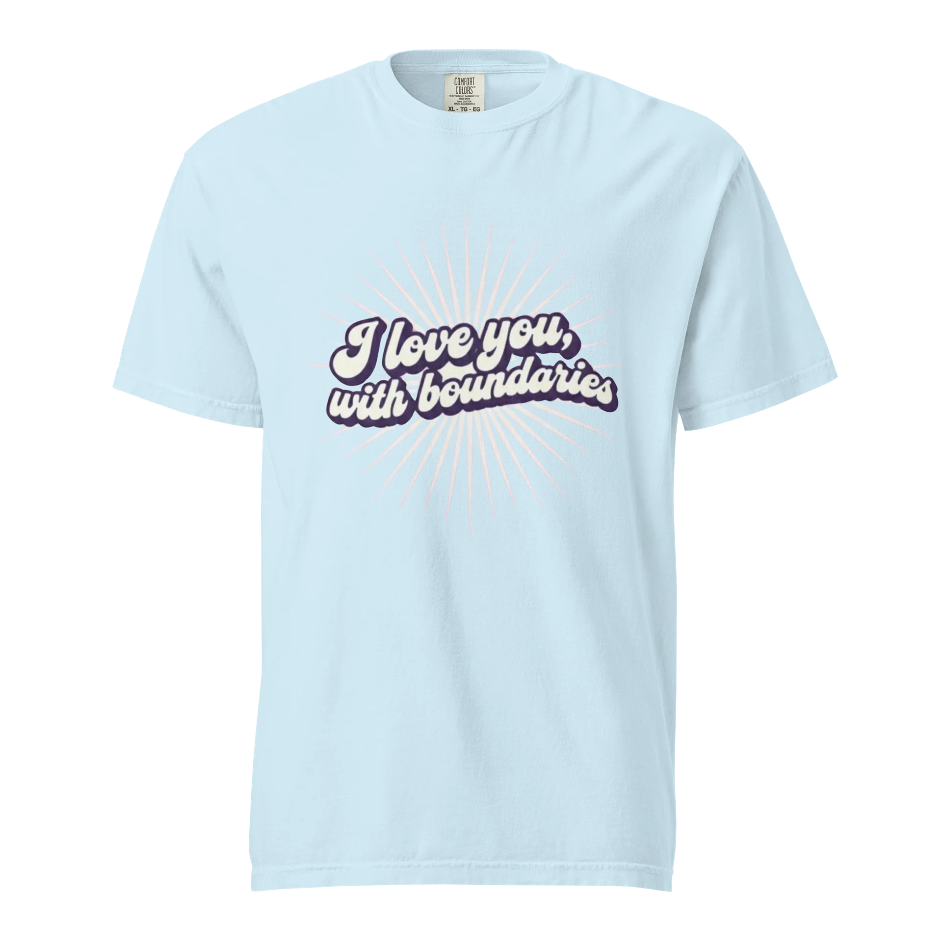 “I Love You With Boundaries” Light Blue T-Shirt product image (1)