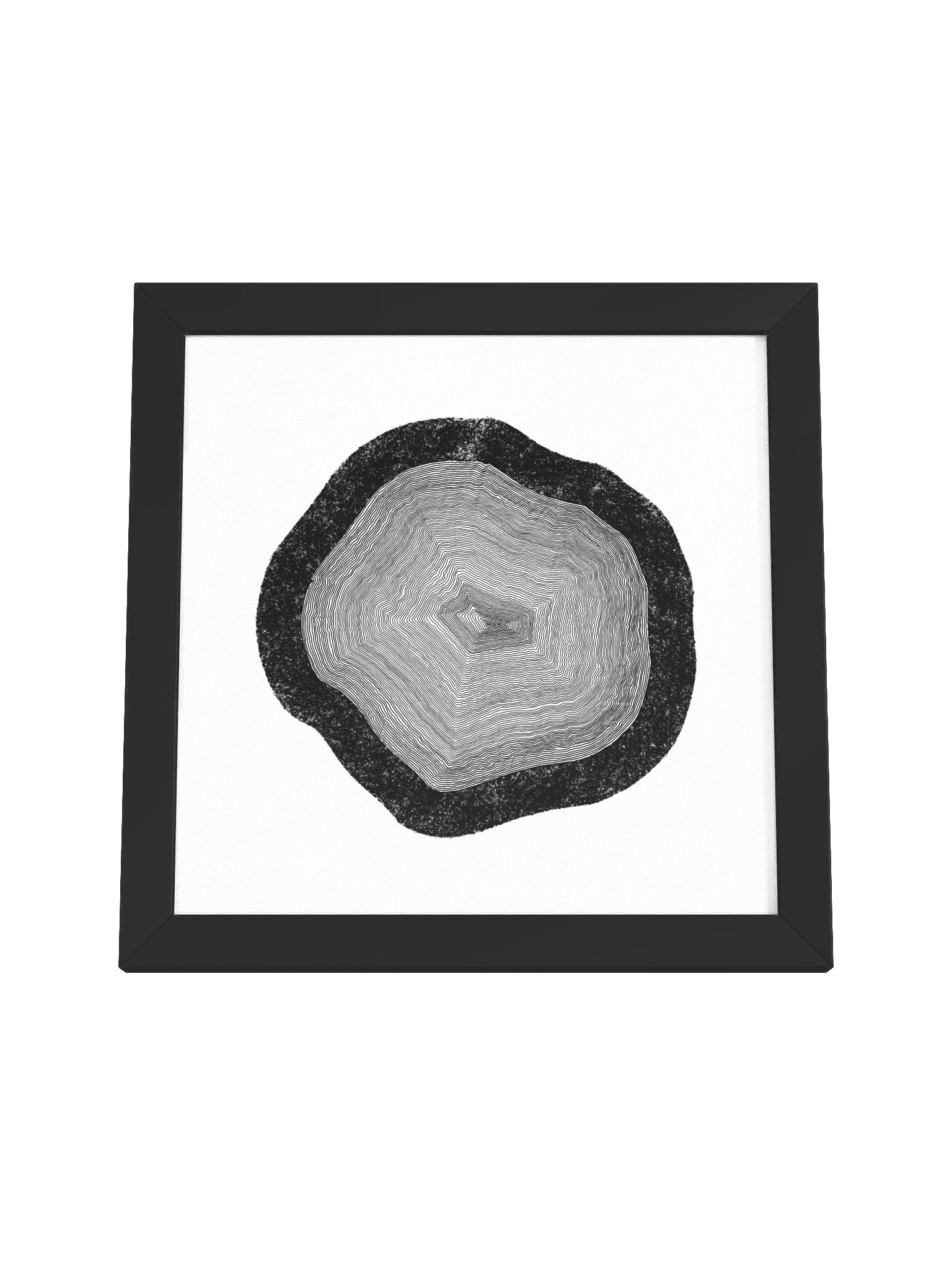 "Layers upon Layers" - Framed Minimalist Art Print - White product image (4)