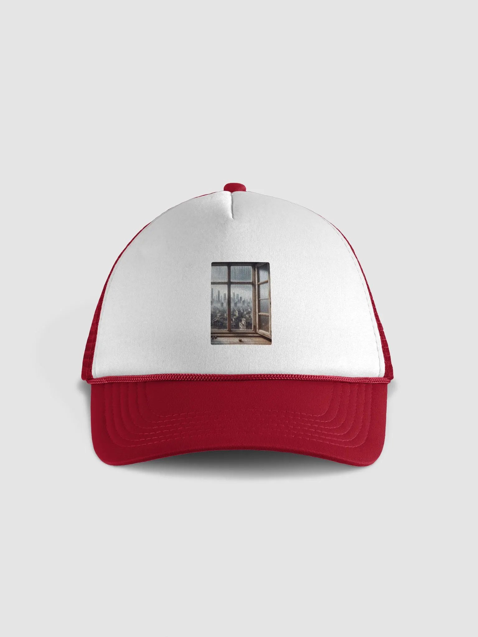 Misty Cityscape Foam Trucker Hat product image (10)