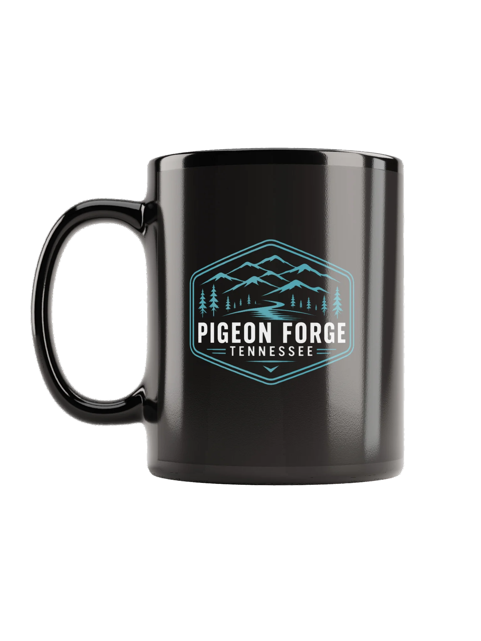 Pigeon Forge Badge Black Glossy Mug product image (1)
