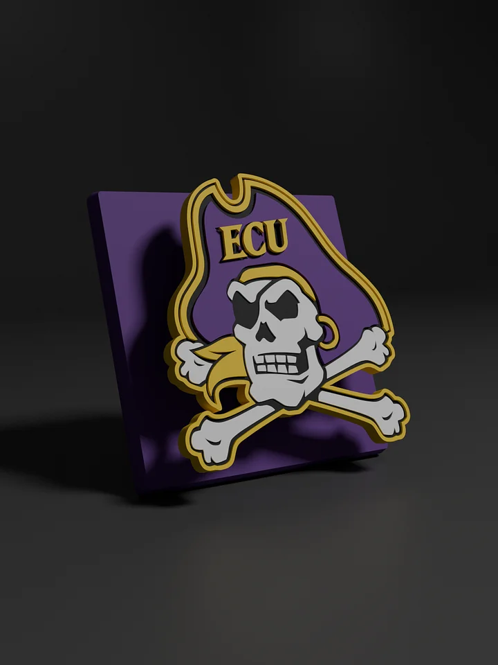 East Carolina University Pirates 3D Printed Floating Logo Sign (Digital File Only) product image (1)