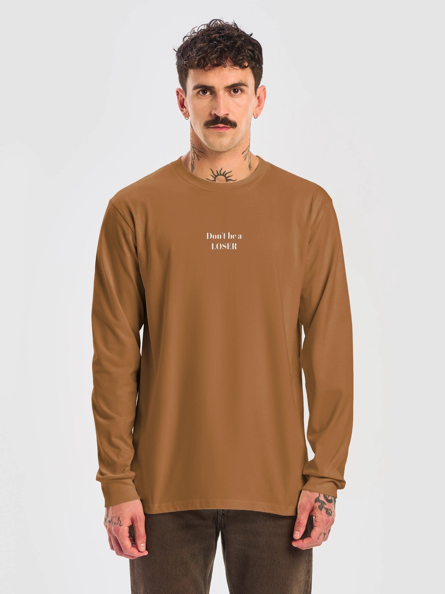 unisex cotton long seeve (camel) product image (5)