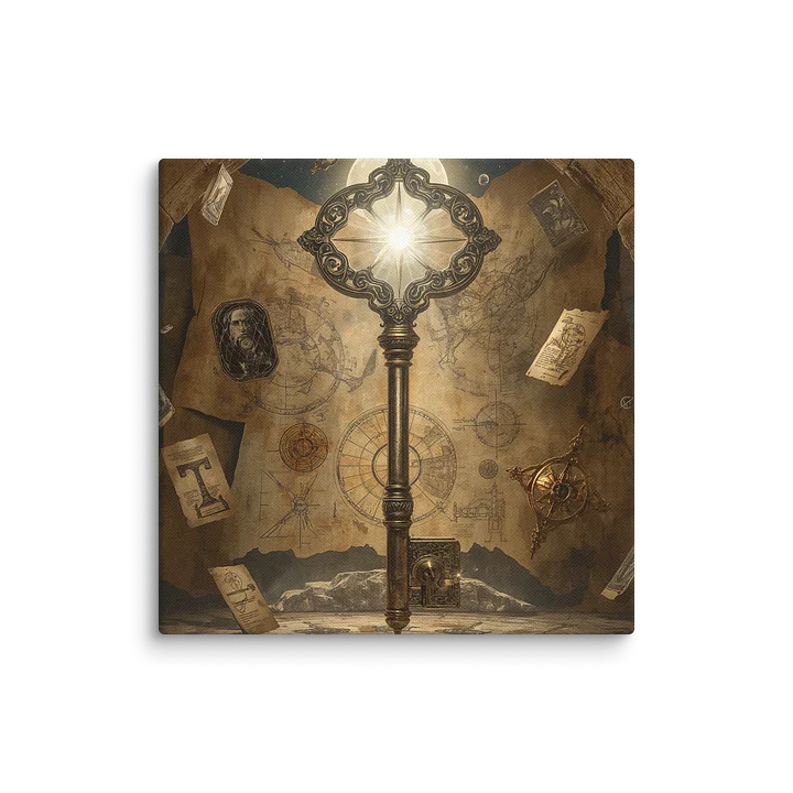 The Gatekeeper’s Key – Eternal Archive | Square Canvas product image (1)