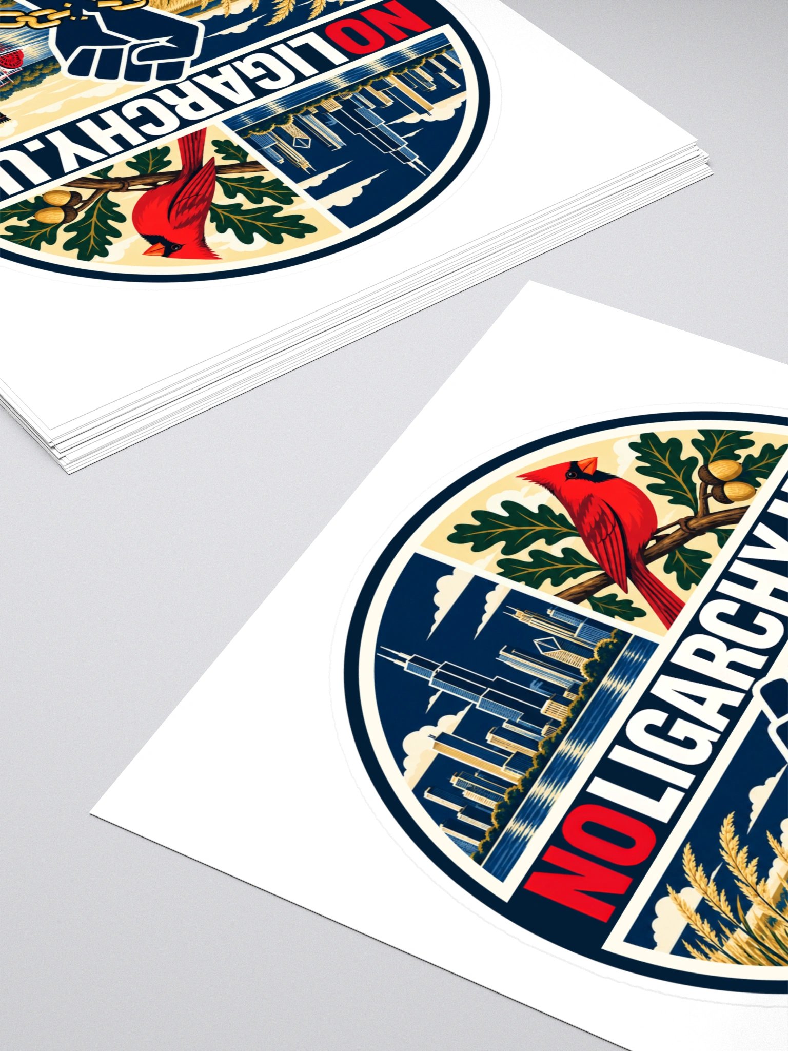 Illinois NOLIGARCHY.US sticker product image (4)