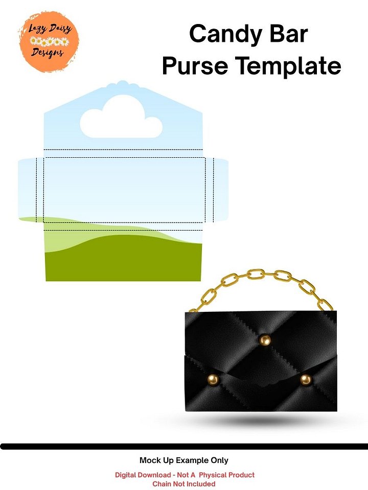 Candy Bar Purse Template product image (1)