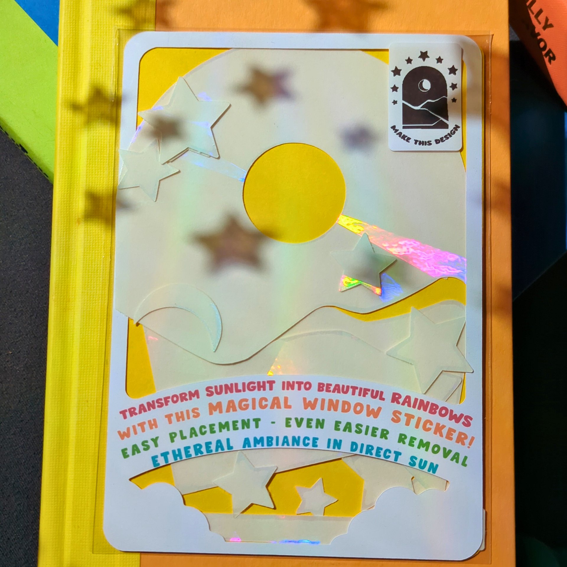 Suncatcher Set ~ "On The Rise" ~ Faux Stained Glass - Unique Rainbow Making Stickers!! Easy Application + Removal - Create a Magical Space! product image (4)