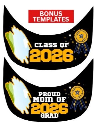 Original Hat Template - How to add an Image to the Bottom Brim of Your Hat - DIY Video Included - PDF PSD PNG Editable in Canva product image (3)