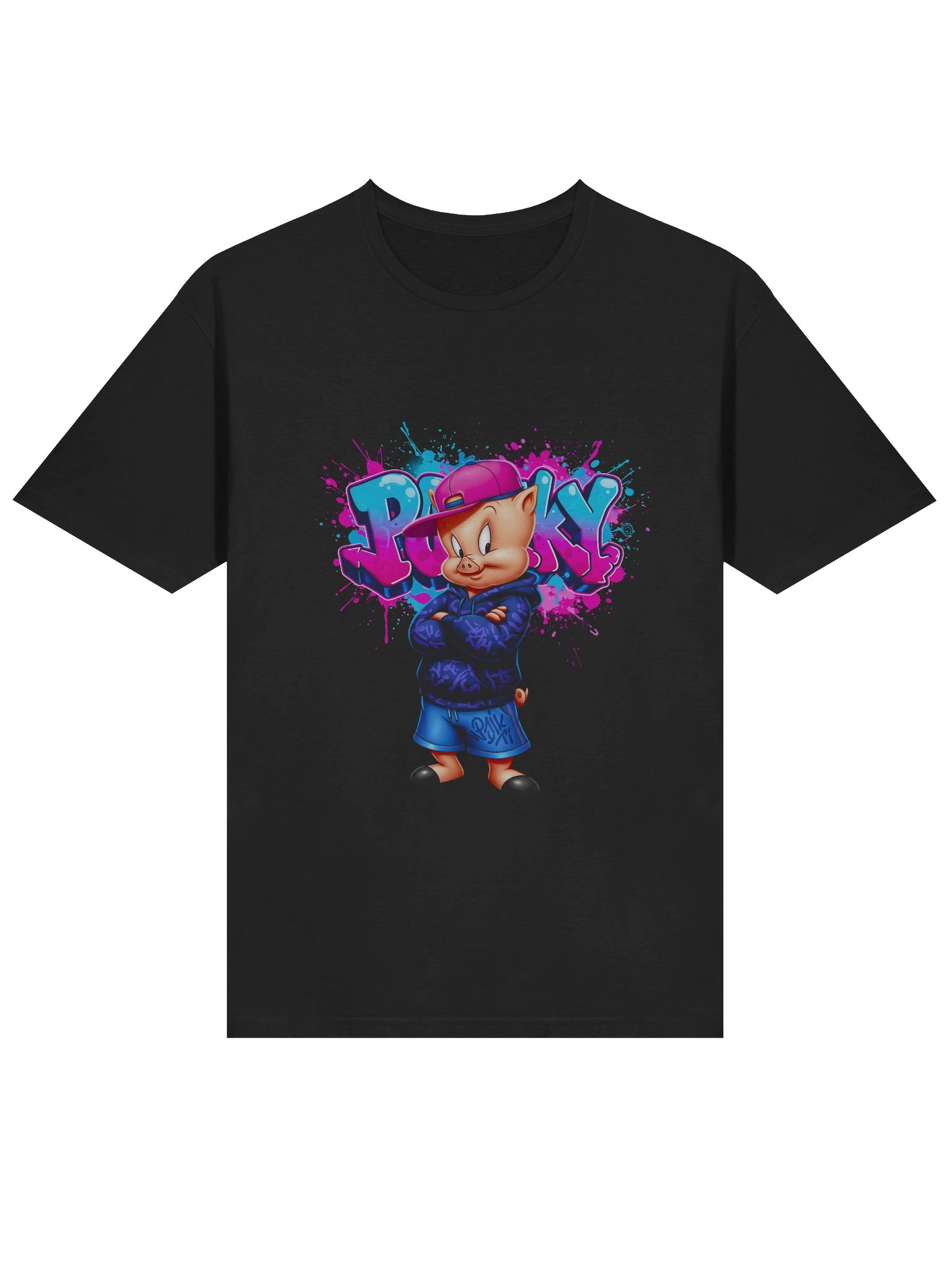 PORKY Graffiti Unisex T-Shirt - Unisex T-Shirt – Premium Printed T-Shirt for Everyday Casual & Streetwear product image (3)