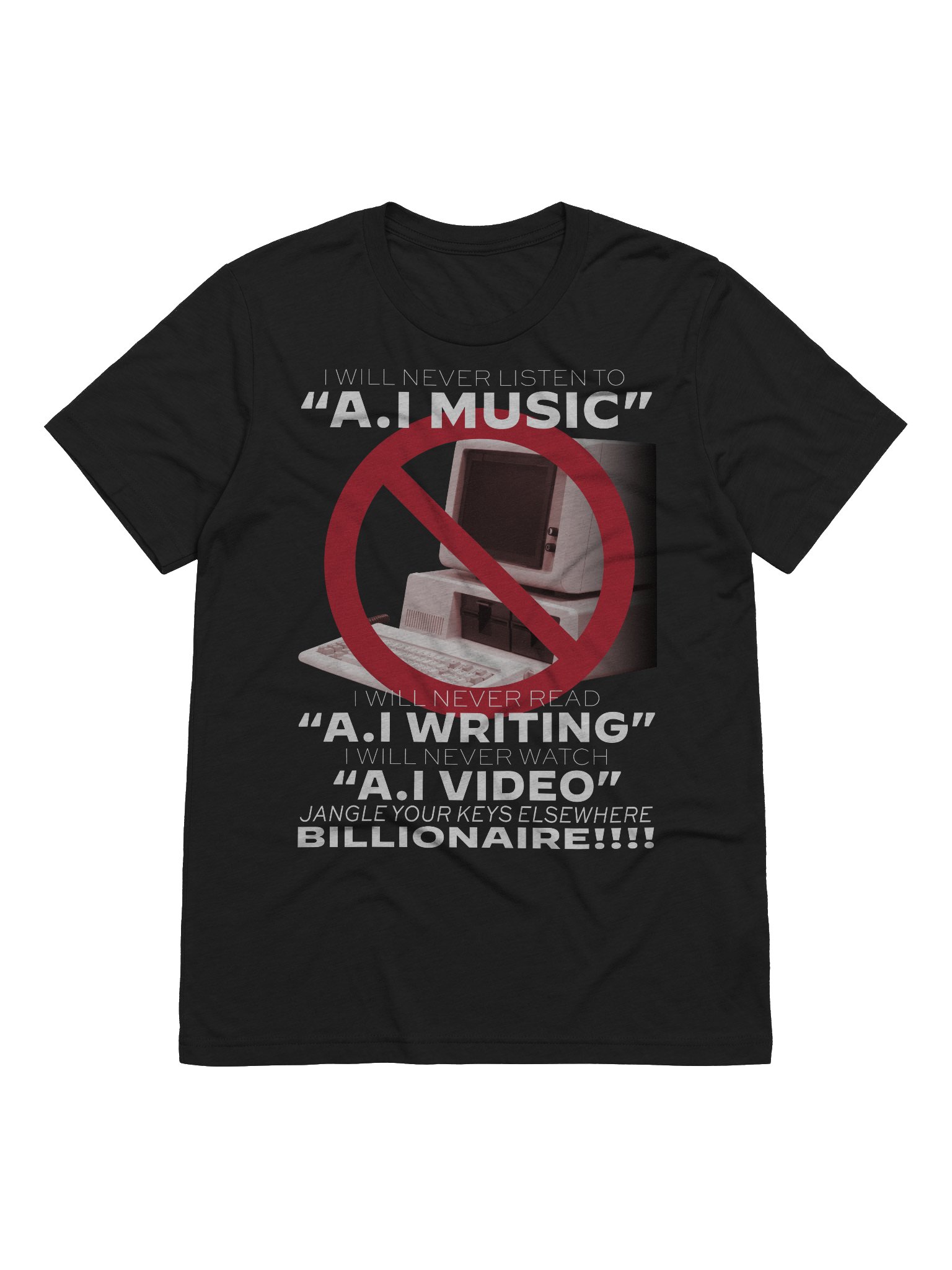 I WILL NEVER LISTEN TO AI MUSIC "TRIBLEND" product image (1)