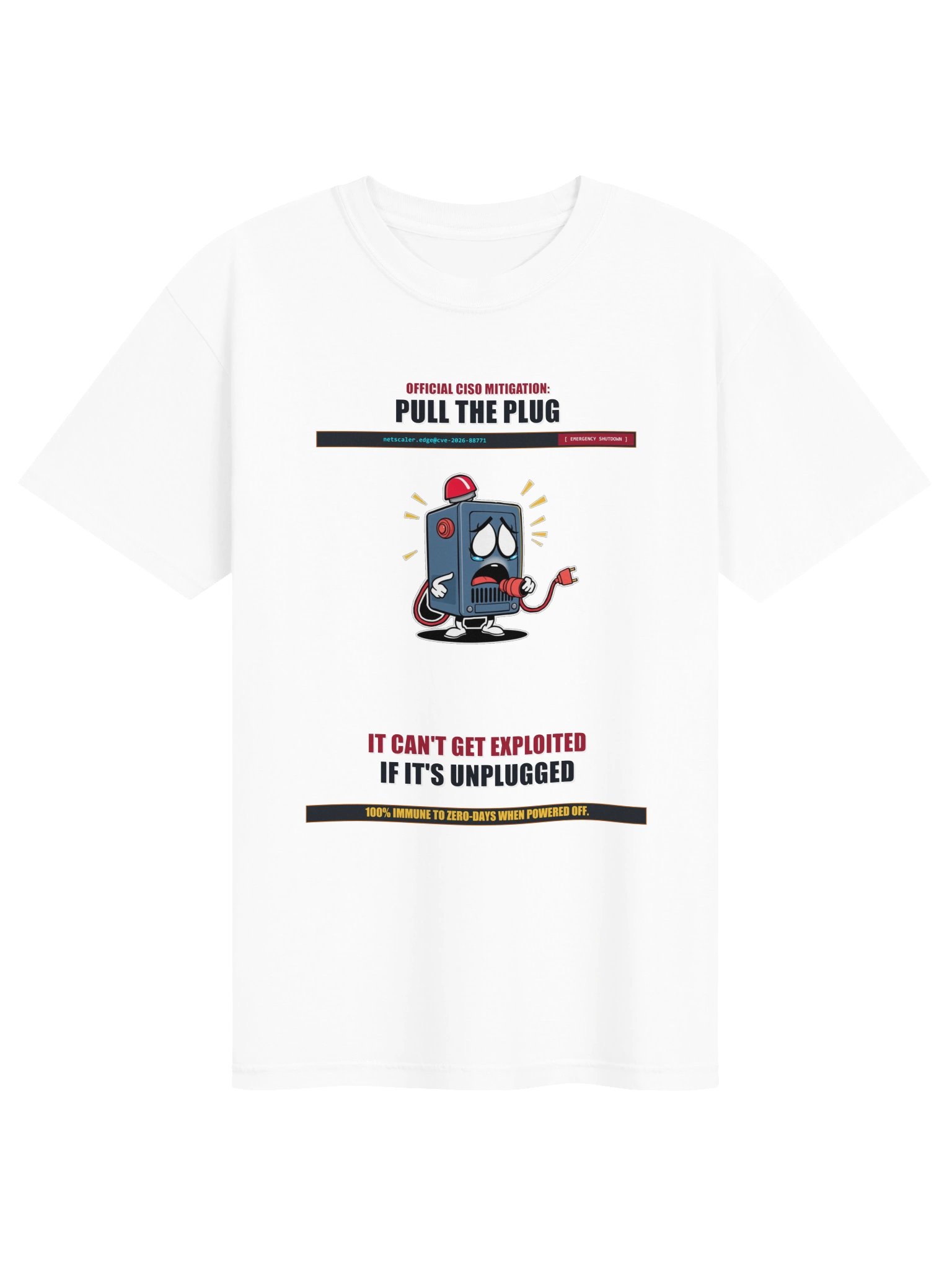 Citrix Emergency Mitigation: "Pull The Plug" Heavyweight Tee - Light product image (1)