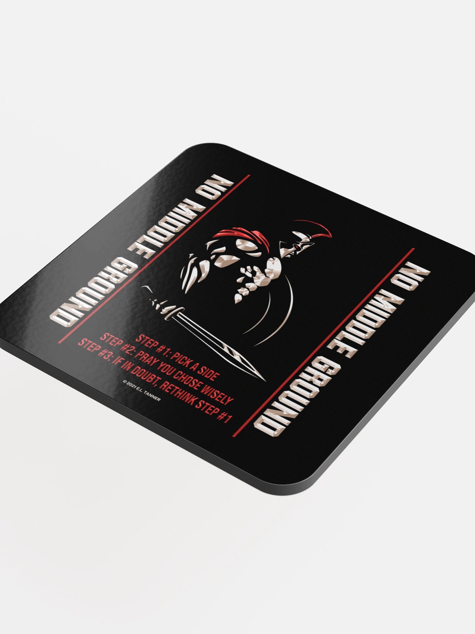 No Middle Ground Pick a Side, Blk Coaster product image (4)