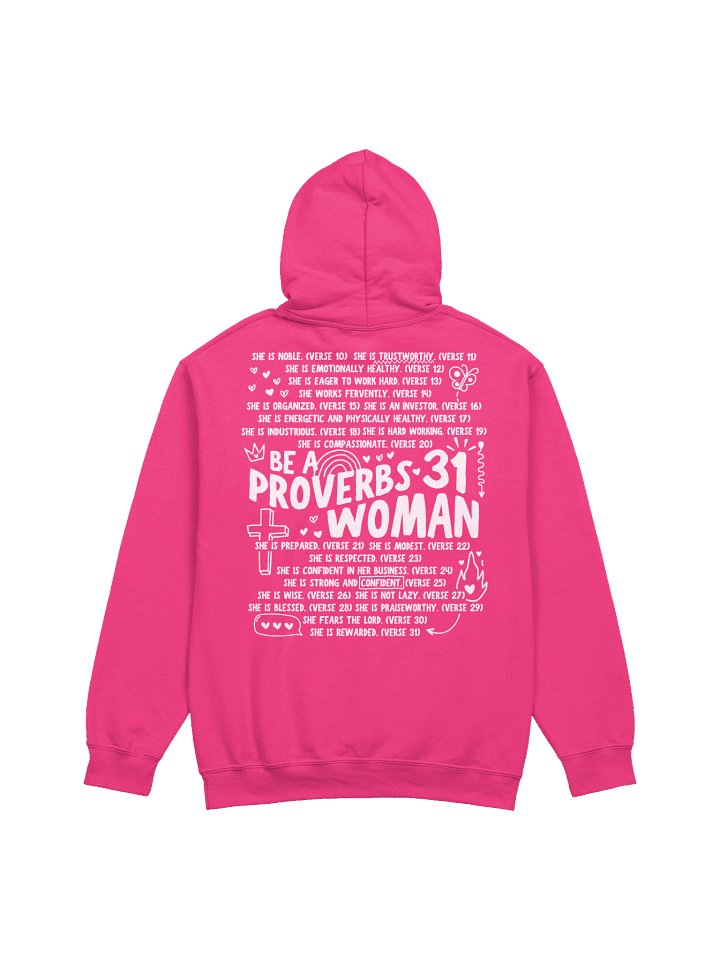 Proverbs 31 Hoodie -white writing product image (13)