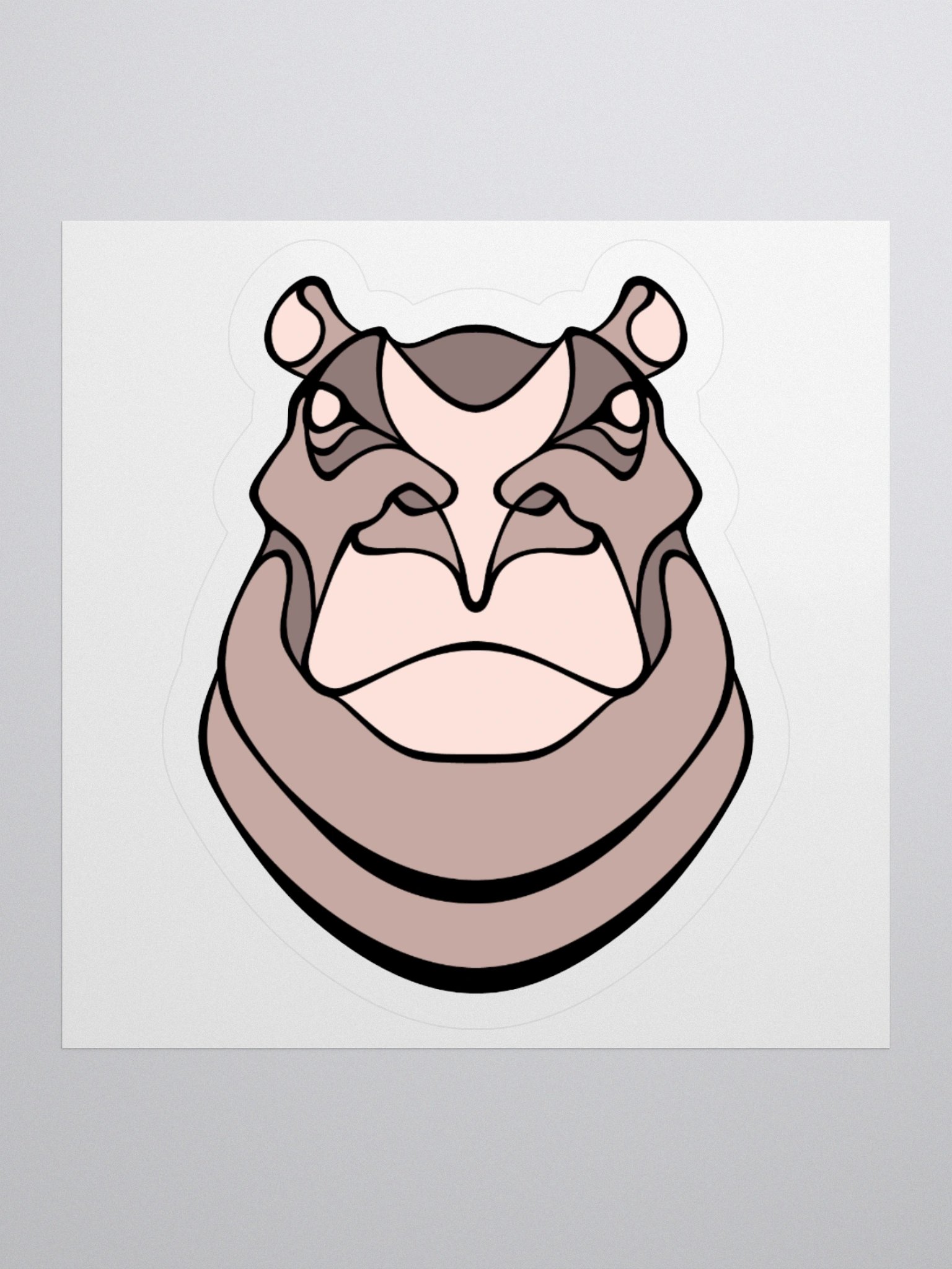 Mighty Hippo - Small/Medium Kiss Cut Sticker product image (1)