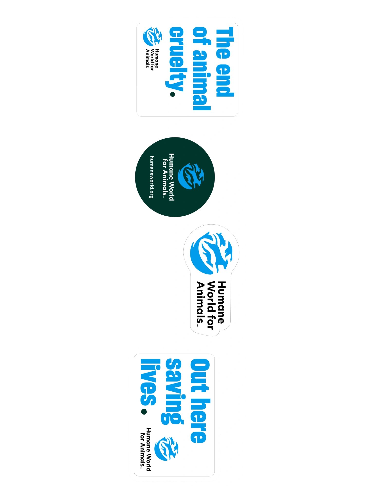 Humane World for Animals mission stickers – Set of 4 product image (8)