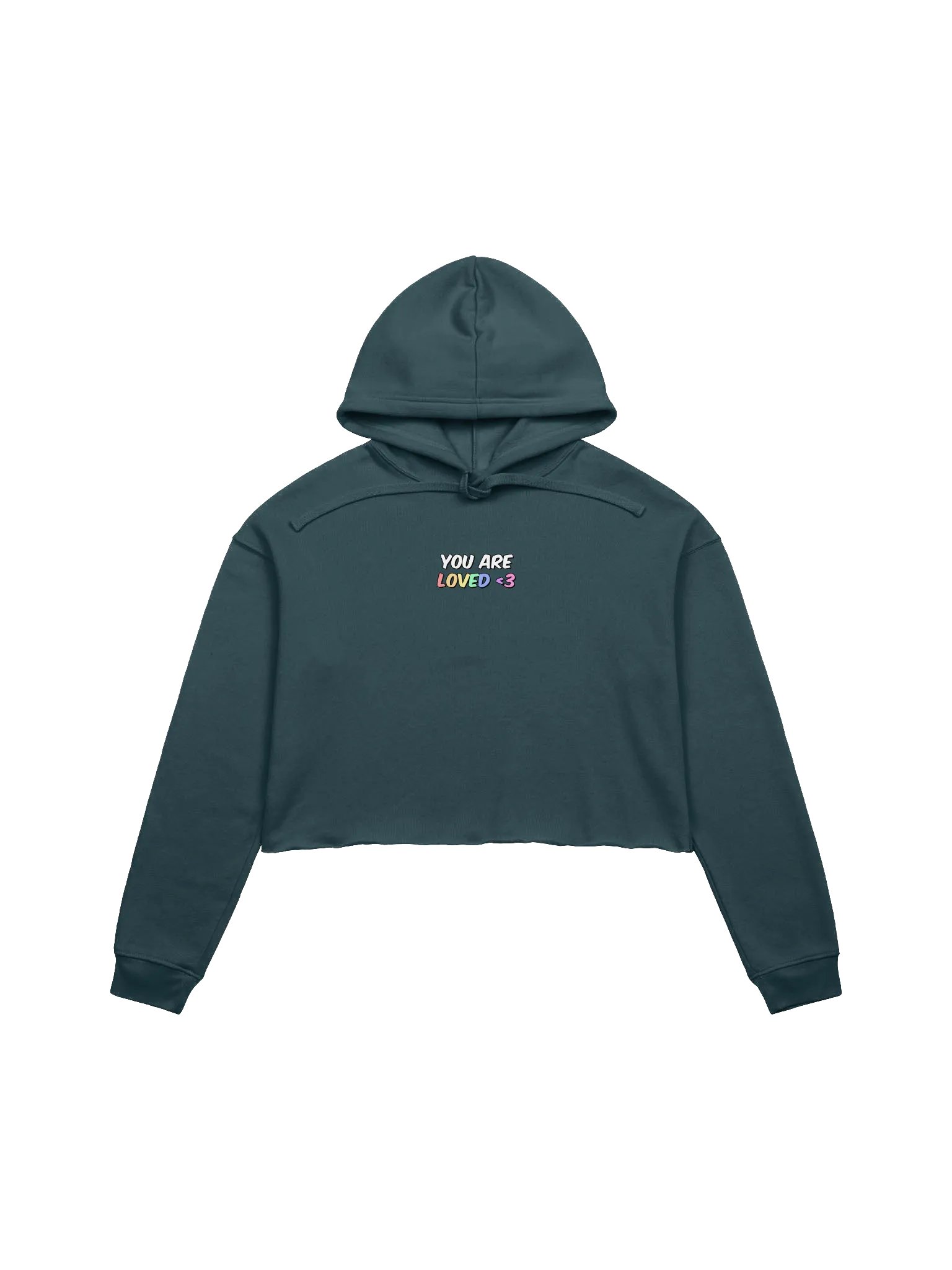 RAINBOW LOVE CROP HOODIE product image (1)