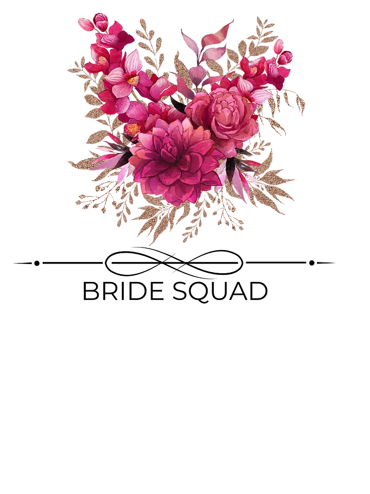 Bridal Squad T-Shirt 001 Pink Floral Bouquet Logo Dress product image (2)