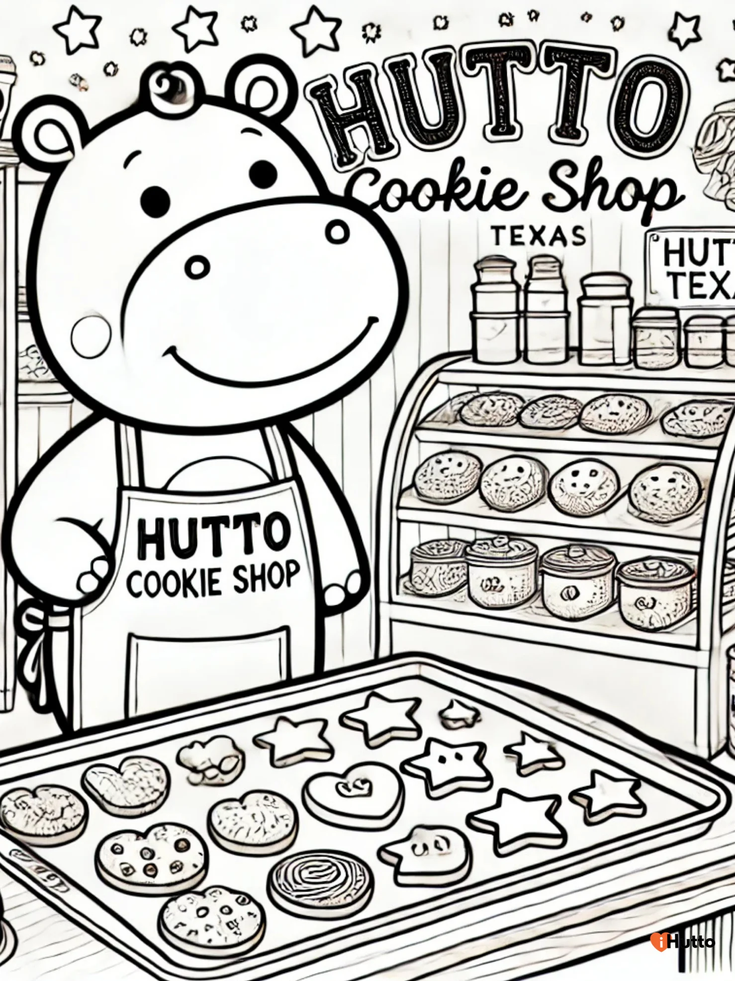 Hippos in Hutto Coloring Pages – Instant Download product image (5)