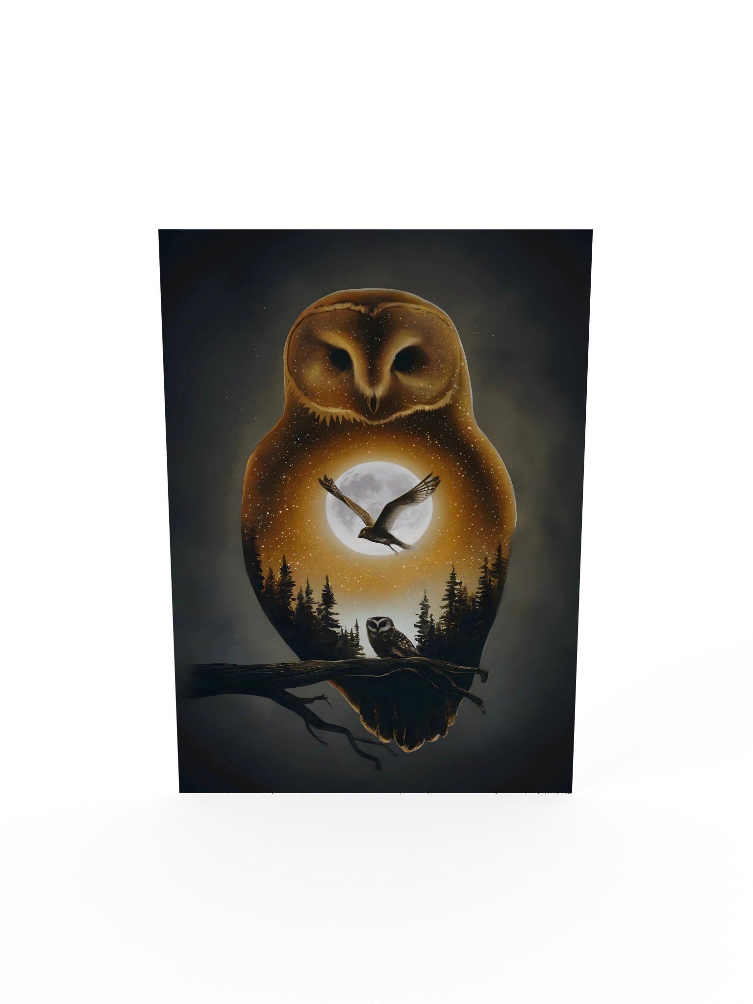The Owl Within the Moonlight | Mystical Owl & Moon Art Poster product image (5)